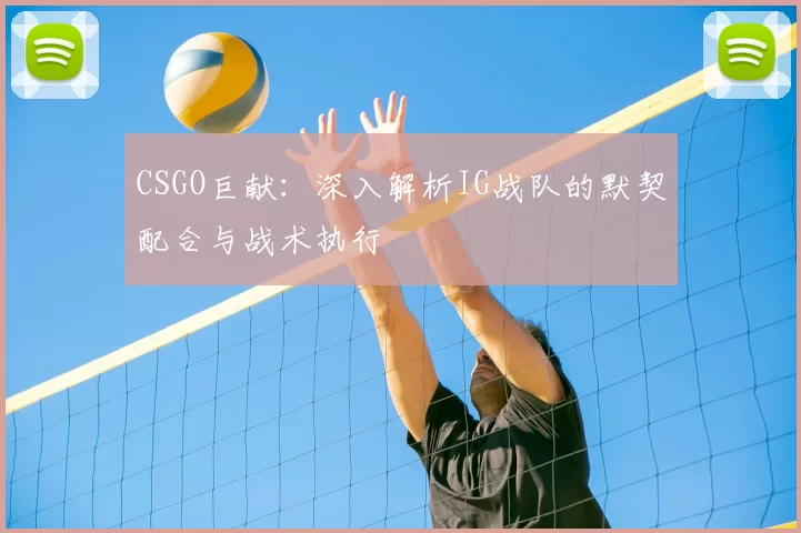 CSGO巨献:深入解析IG战队的默契配合与战术执行